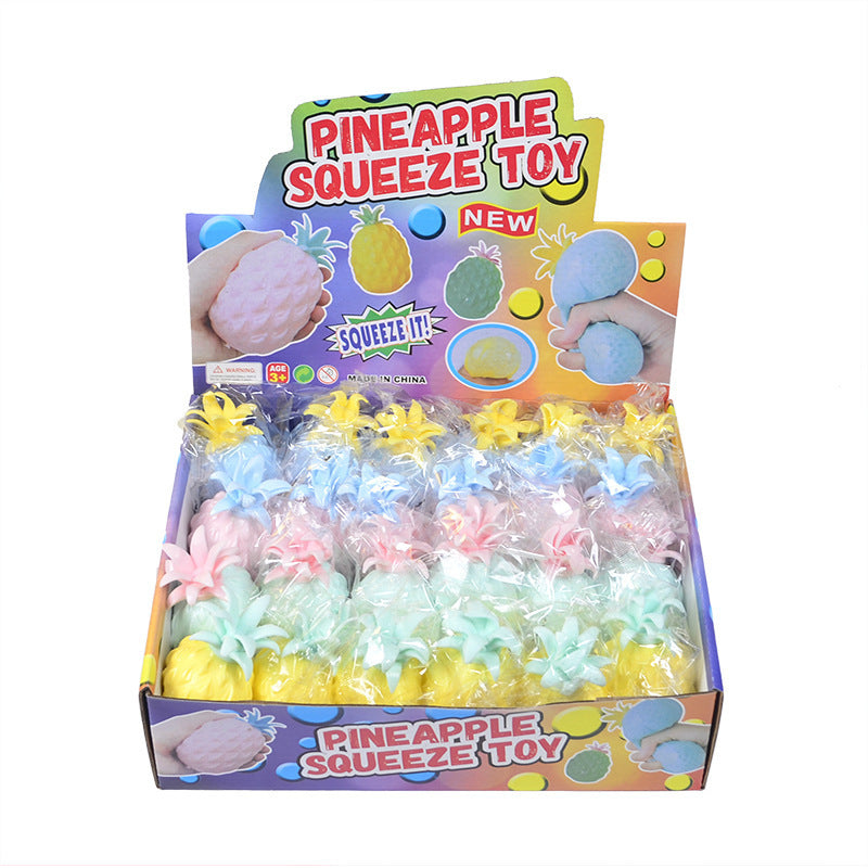 Wholesale 12PCS/PACK TPR Flour Pineapple Stress Relief Balls